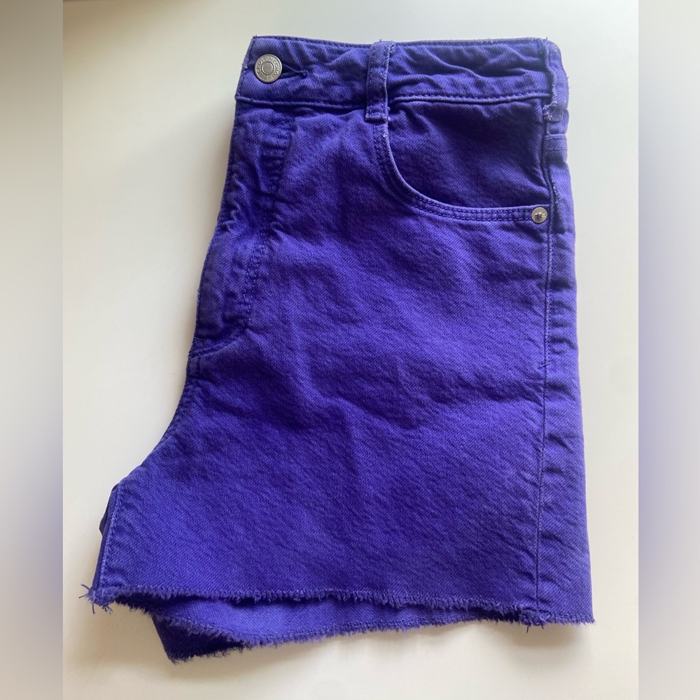 Anthropologie 💜 Pilcro Denim Shorts Purple 27